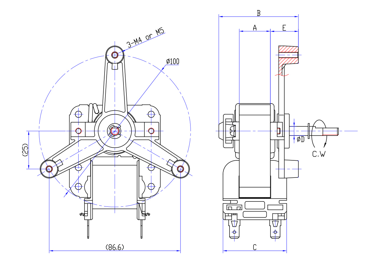 空气烤箱电机R61-16-双速)电机外形图dwg.jpg